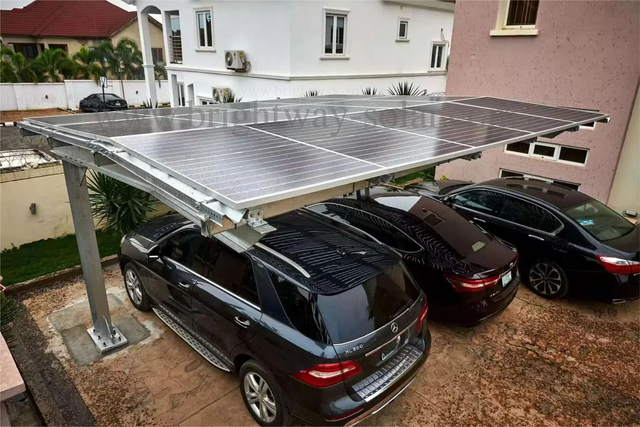 Brightway Solar Hot Sale Solar Solar Bifacial Double Glass Carport System для жилых районов