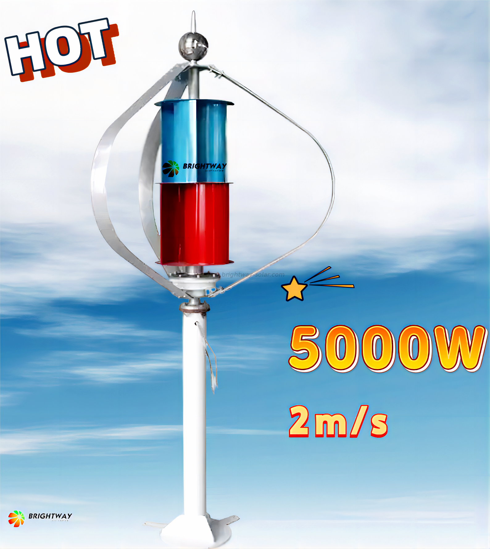  Brightway 5000W Maglev Turbine Wind Generator