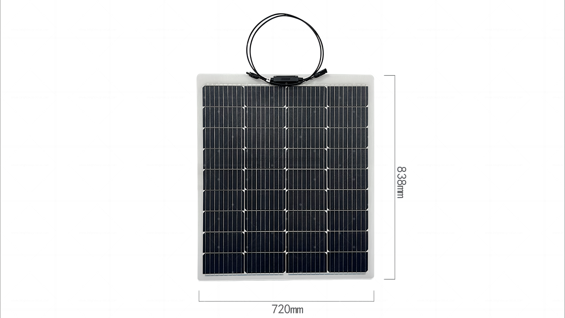 Brightway Solar 100W 20.16V Гибкая монокристаллическая солнечная панель Высокая эффективность модуля PV Power